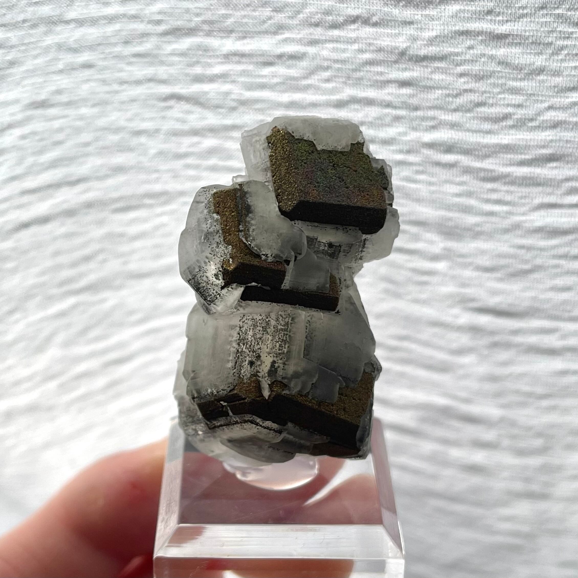 キャルコパイライト / カルサイト【Chalcopyrite on Calcite