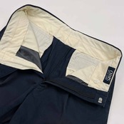 CHAPS RALPH LAUREN チャップス ラルフローレン ツータック 裾ダブル スラックスパンツ 79/ネイビー メンズ