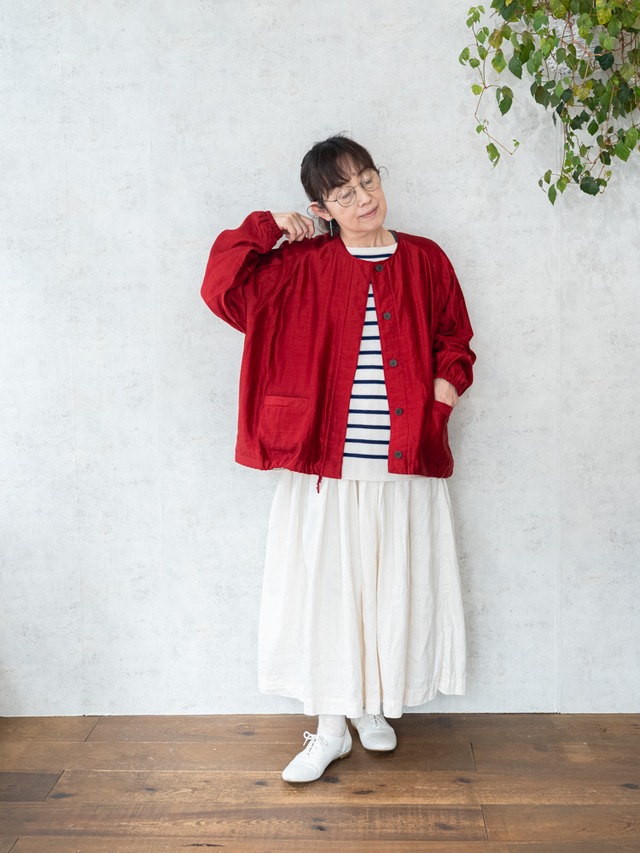 [maison de soil] コットンシルクキルティングストリングジャケット