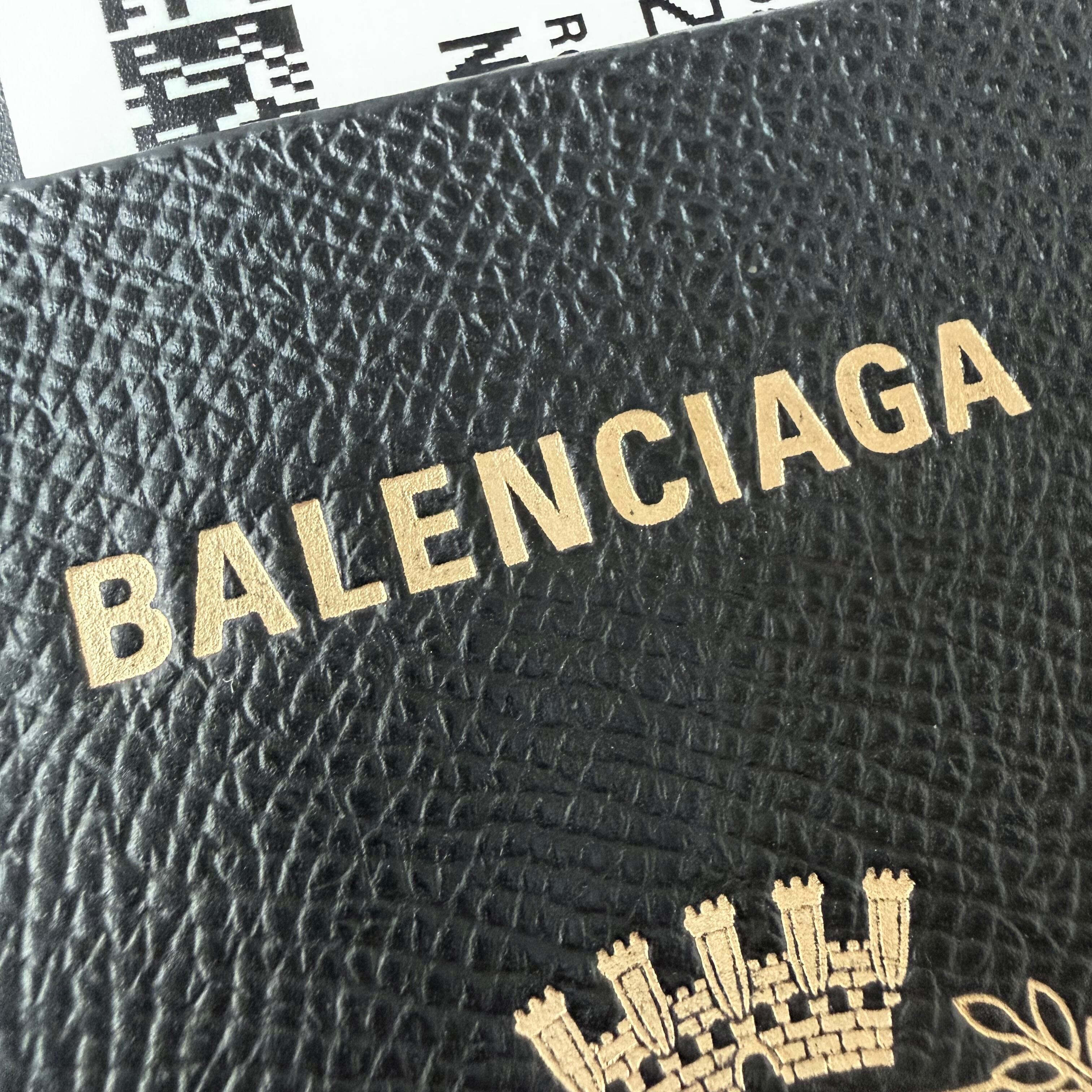 BALENCIAGA Passport Phone Holder Black | BRAND RESORT Online