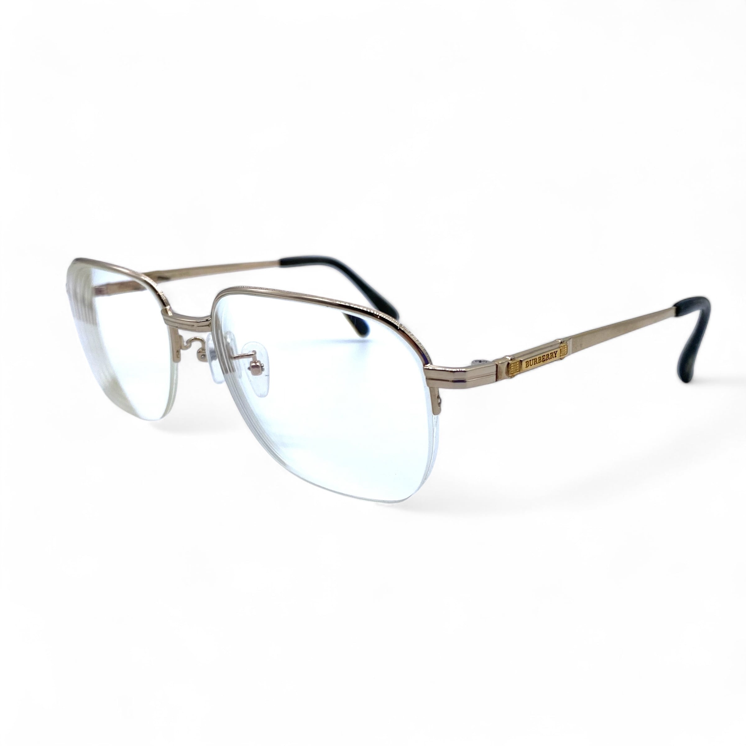 Vintage Burberry Prescription Glasses Gold Frame / ヴィンテージ バーバリー 度付き 眼鏡 メガネ ゴールドフレーム