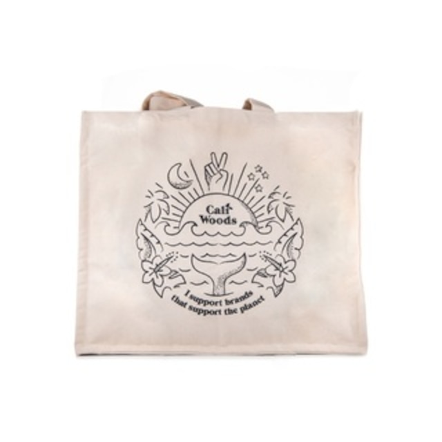 CaliWoods Grocery Tote Bag  【HAPPY VIBES】