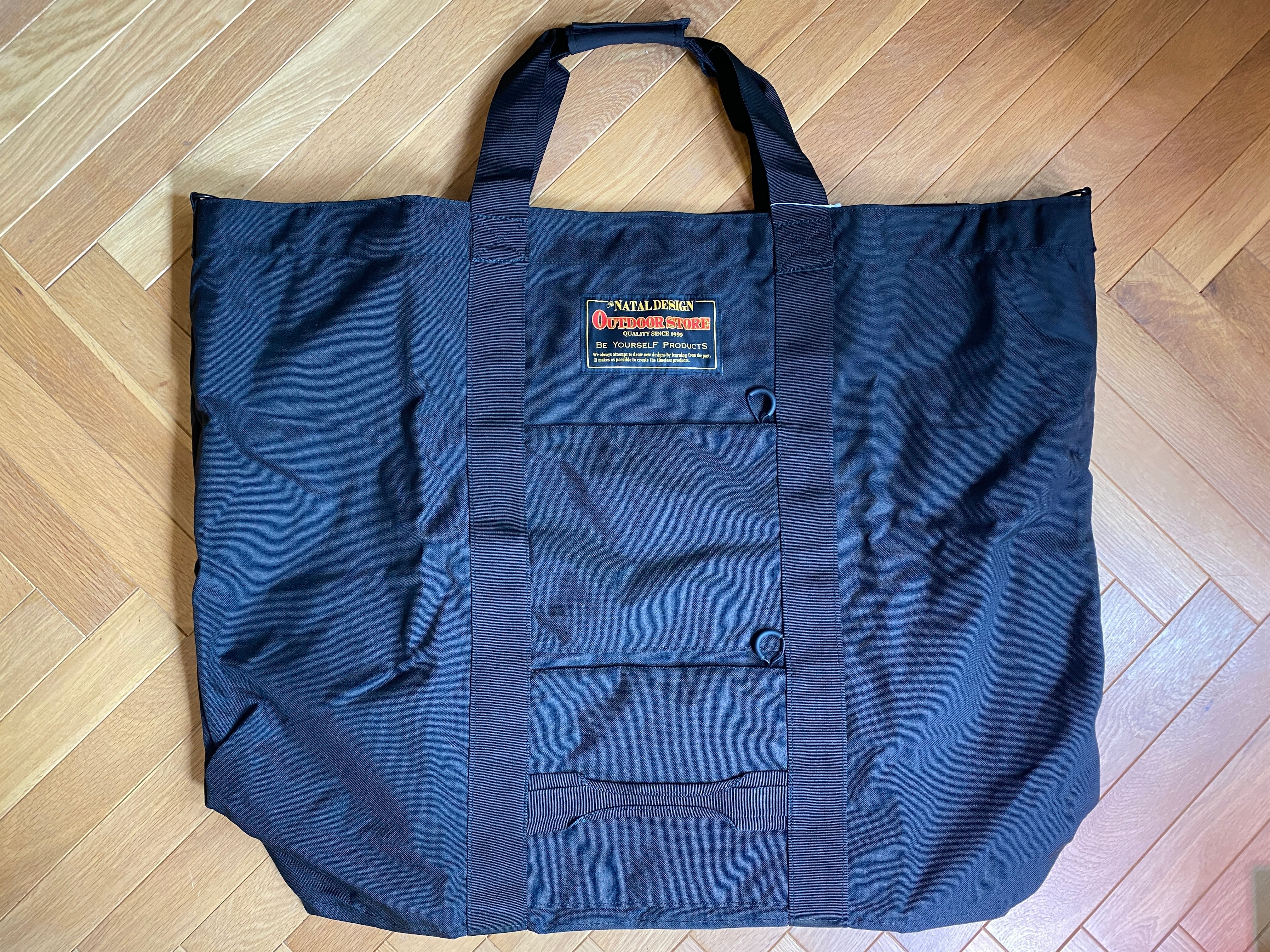 ネイタルデザイン】Kamping Big Tote Bag ブラックカラー1000DNylon