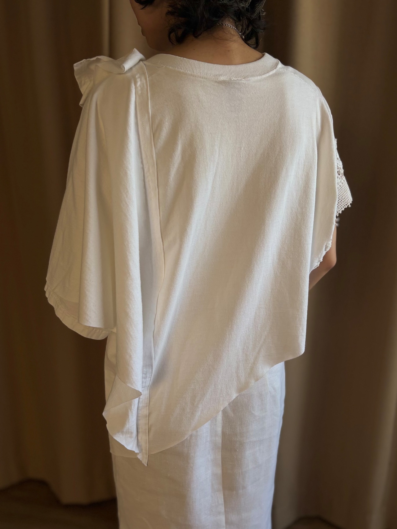 embroidered structured lace remake t-shirt-5309-7
