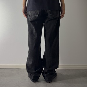 00s Levi's 505 black denim pants "made in USA" [W35.5L32相当] 古着