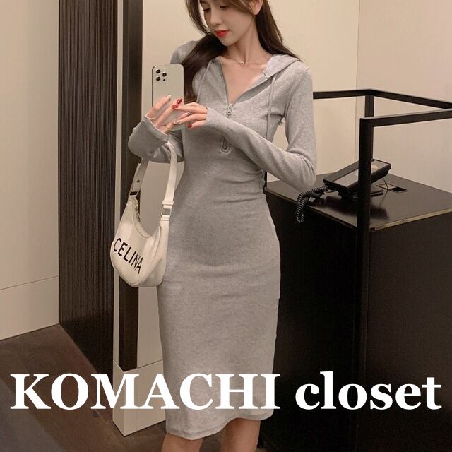 【送料無料】 パーカーワンピース ミモレ丈 ワンピース 長袖 フード付き タイト 韓国 レディース オルチャン ひざ丈スカート フーディー ハーフジップ ジップ ブラック オールシーズン 動きやすい カジュアル 黒 グレー 緑 グリーン 無地 夏 春 秋 冬 秋冬 春夏 10代 20代 30代 旅行 普段使い ジッパー 子連れ スリム 細身 Vネック 薄手 谷間が見える コーデ レディース 楽ちん セクシー レギュラースリーブ ストリート かわいい シンプル おしゃれ ラフ ベーシック 定番