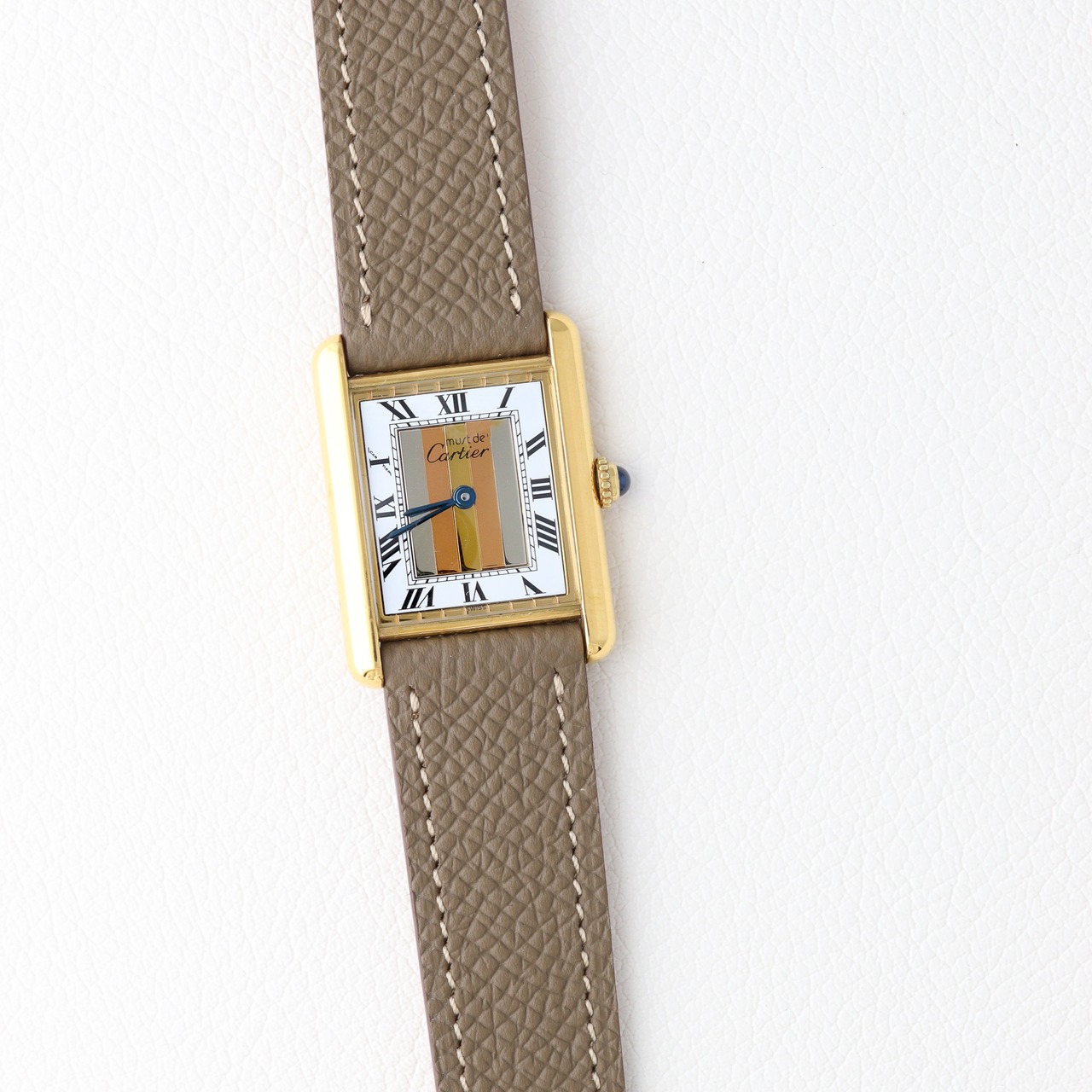 カルティエ マストタンク LM フロントトリニティ文字盤 ゴールド