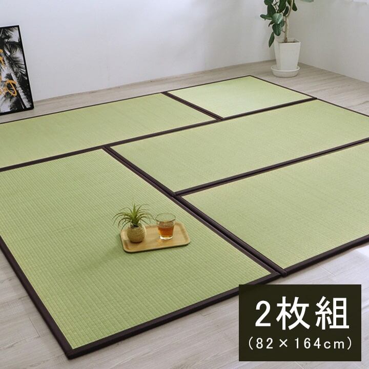 置き畳 天竜 2P 一畳 82×164×1.7cm ラグマット カーペット 2枚組 い草