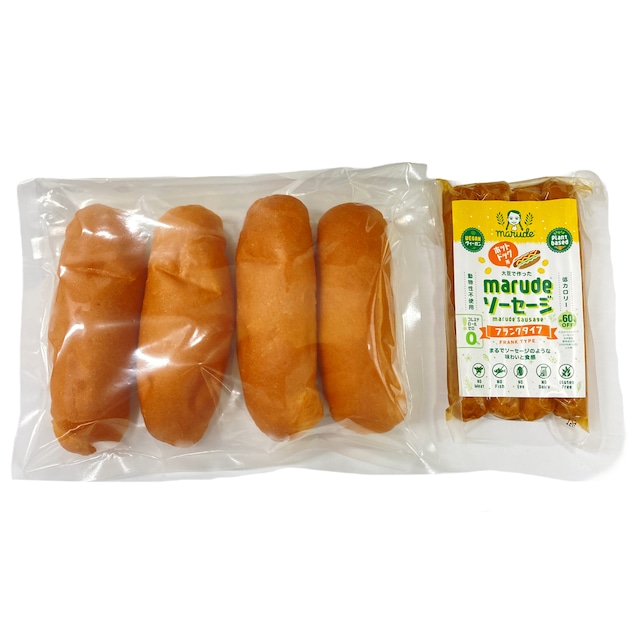 【冷蔵】プラントベース対応・ホットドッグミールキット・4セット入り　 [Refrigerated] Plant-based hot dog meal kit, 4 sets included