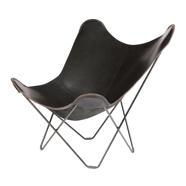 BKF Chair バタフライチェア Pampa Mariposa Black leather［cuero］