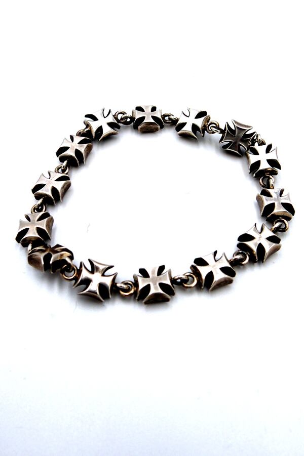 Item No.0133： Ironcross bracelet | Rizard Head Leathers