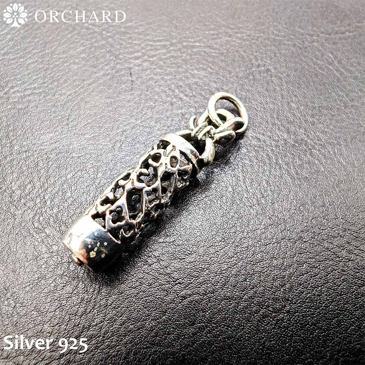シルバー925 ペンダントトップ Silver925 メンズ レディース 筒型