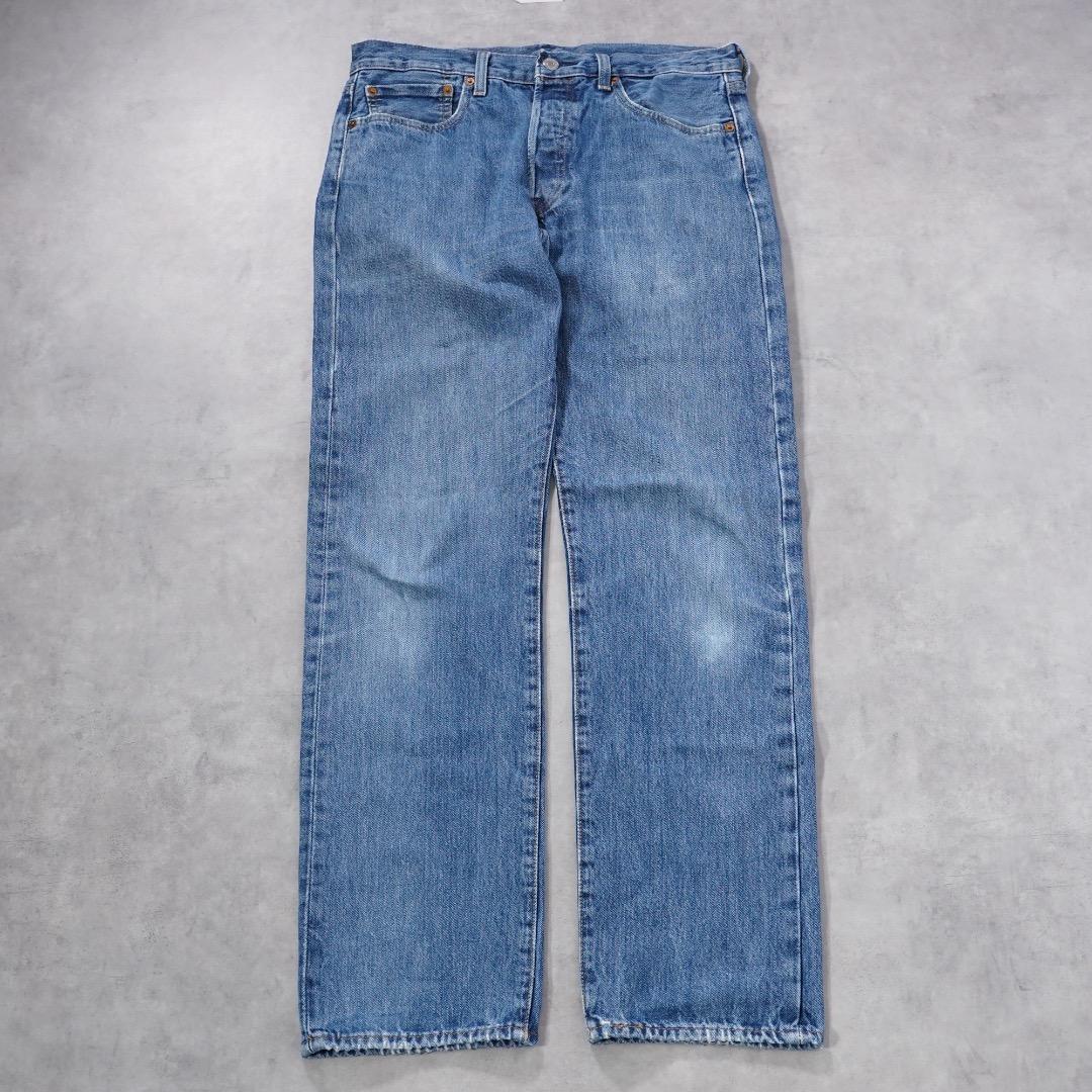 リーバイス501 W33 古着 ブルーデニム 青 ヒゲ ハチノス 18029 | fuufu