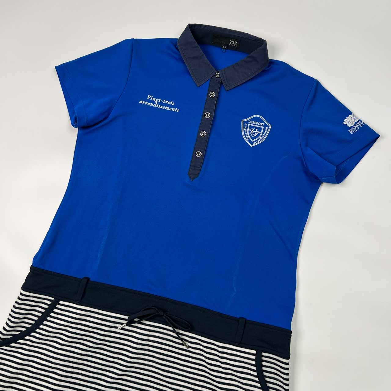 23区 SPORT ニジュウサンク スポーツ 半袖 ポロシャツ ワンピース サイズ M~L /レディース/ゴルフ/オンワード樫山