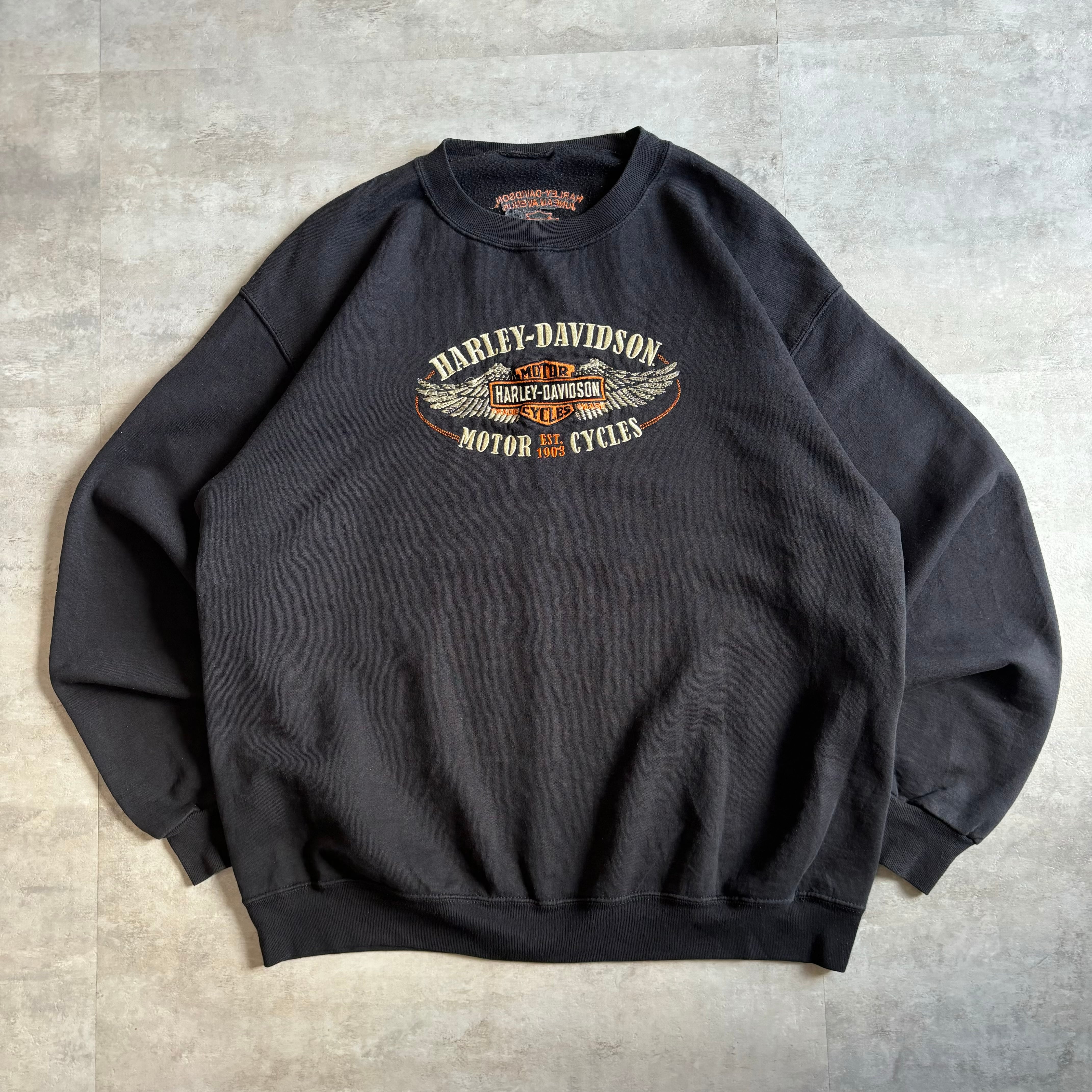 《XL》Harley-Davidson ハーレーダビッドソン スウェット 刺繍 no.4069