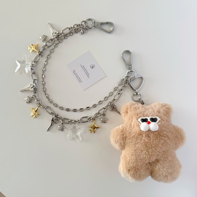plush belt loop charm［beige］