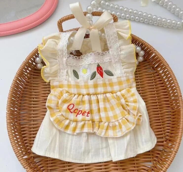 《予約》№3102118 チェックエプロンワンピース