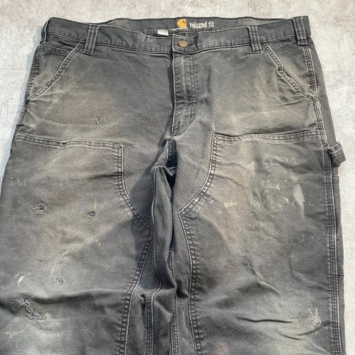 襤褸 10s ブラック ダブルニー Carhartt BLK 40×34 詳細写真2