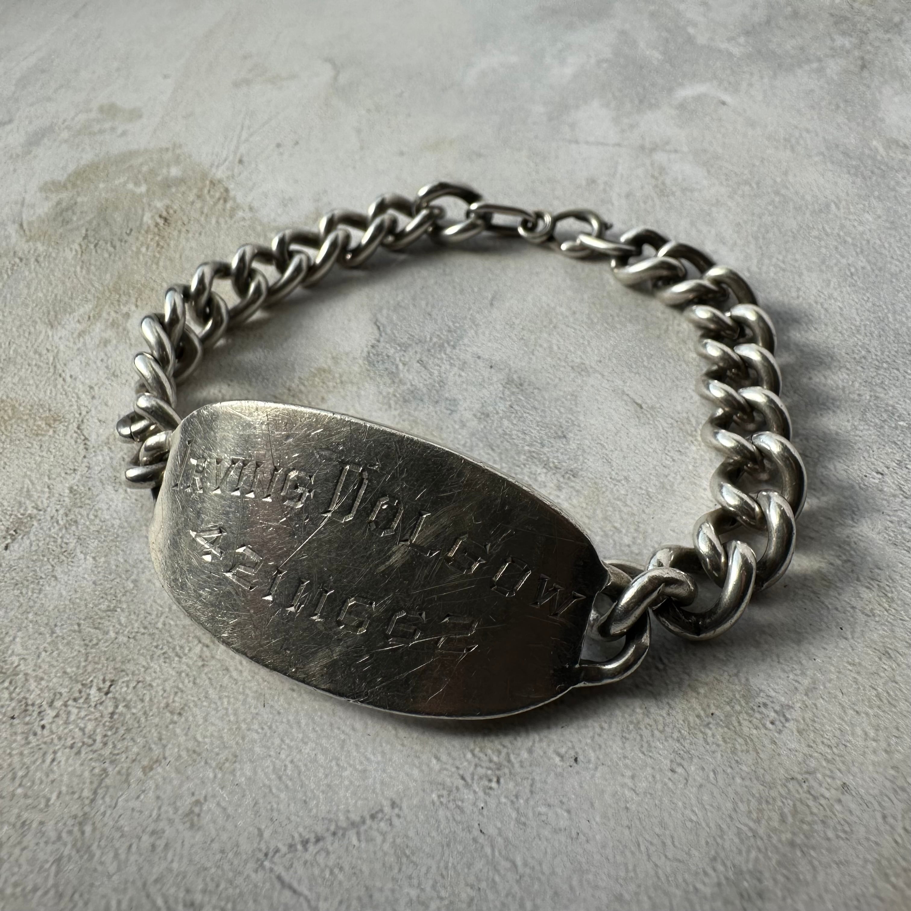 Vintage Heavy ID Bracelet Silver925 Made in USA