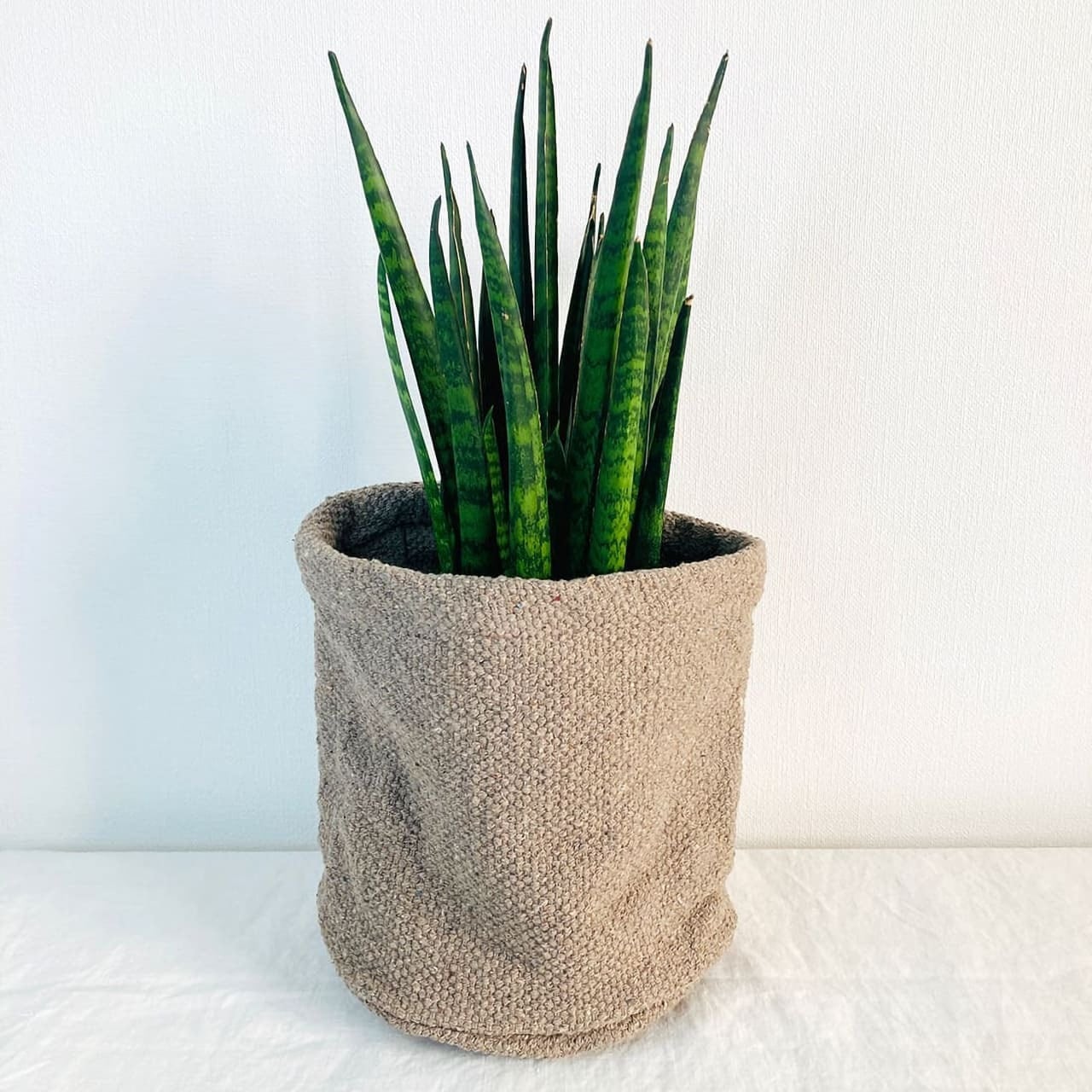 コットン鉢カバー グレー