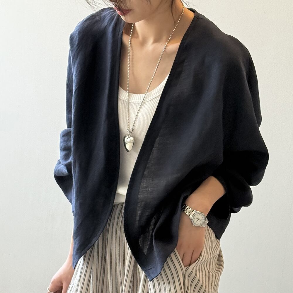 Collarless shirt jacket OT0137