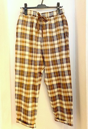 Indian Madras Check Pants　Beige