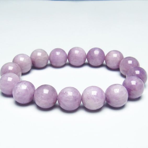 クンツァイト ブレスレット 13mm ミルキークンツァイト 一点物 111-19670