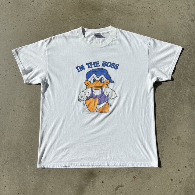 90s I'M THE BOSS ダック ブートレグ Tシャツ ドナルドダック