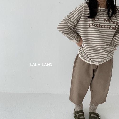 OUTLET【即納】" border long sleeve tops " ボーダー長袖トップス LALA LAND　韓国子供服
