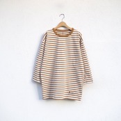 one f × 4ROOM HB Border Tee　NATURAL / BROWN 再入荷