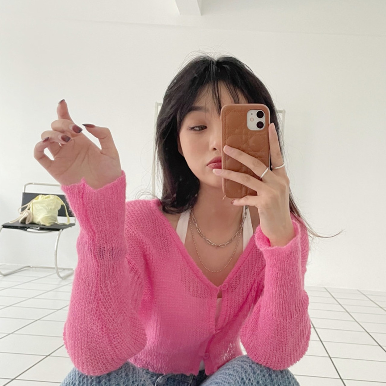 ショートオープンカーディガン SR315