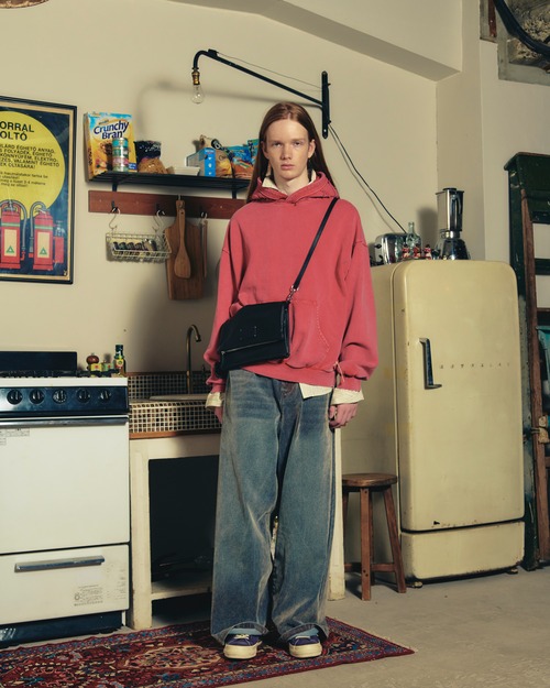 ADAM PATEK dyed still embellished pullover pk (RED) AP2624010