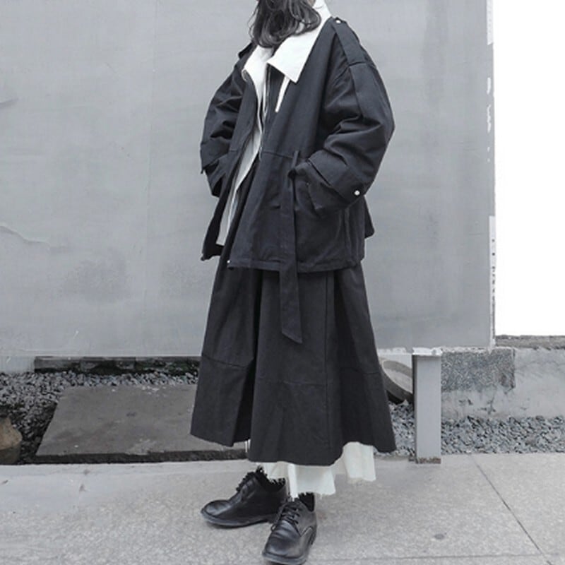 ダークブラックストリートジャケット CO0030