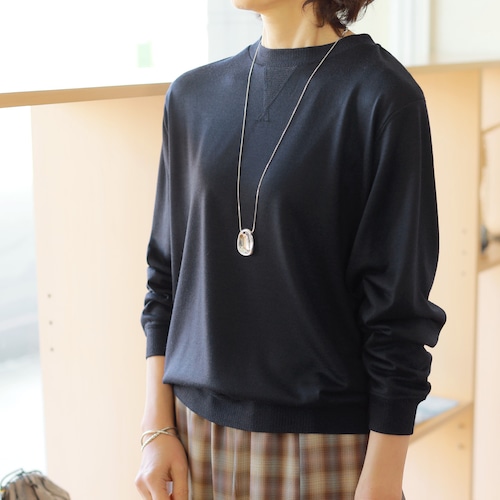 MANON (マノン)　ウールジャージ 　スウェットライクデザイントップス