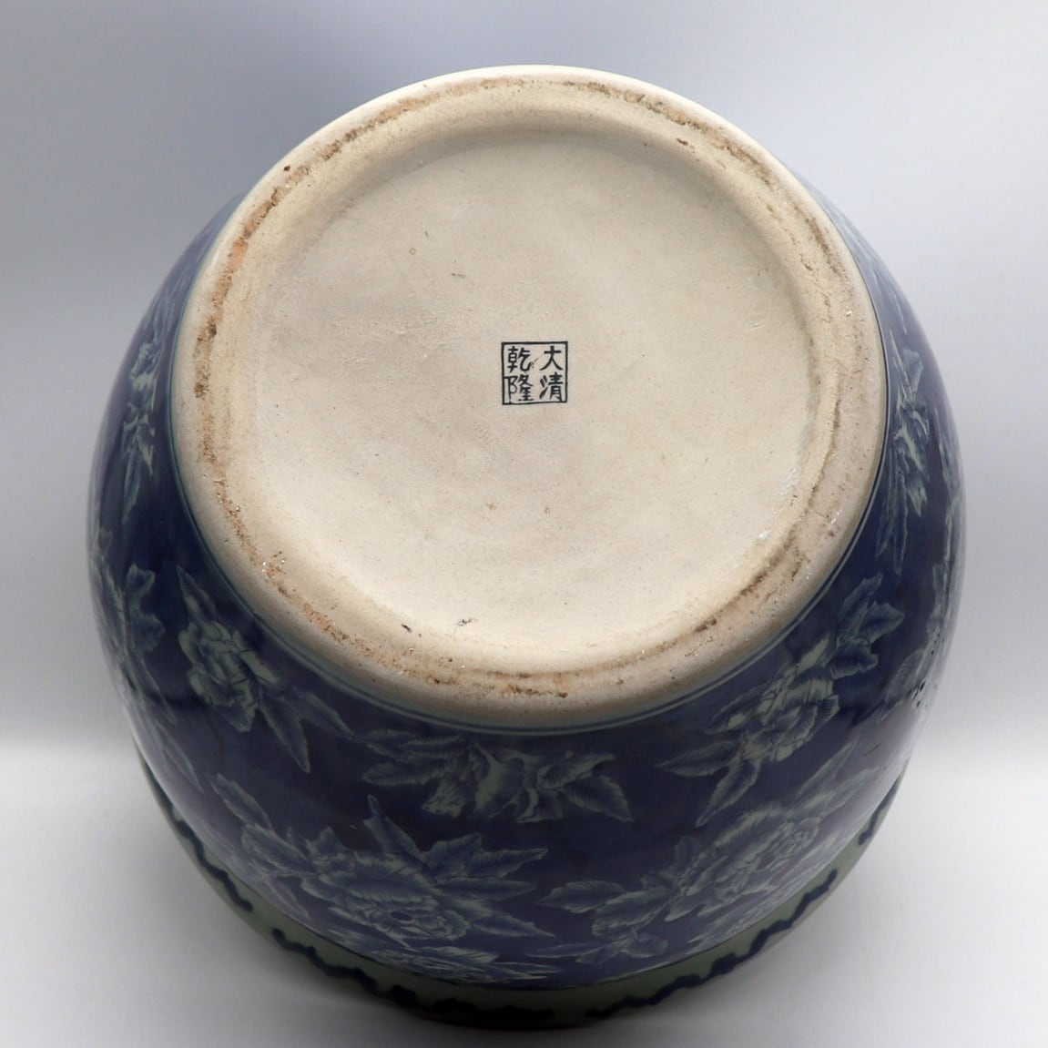 火鉢　中国品 中国陶磁・大清乾隆・火鉢・No.210513-04