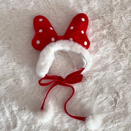 【Autumnbless】　予約販売　Festive Polka Dot Bow Hat