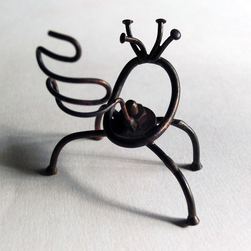 【未来の食虫植物】a　～　オーナメント　オブジェ　立体　アート　インテリア小物　インテリア雑貨　置物　ルームアクセサリー　☆　真鍮　#1462