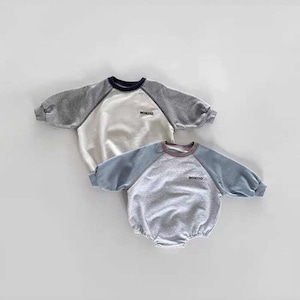 ベビー 秋新作 ラグラン袖 スウェット ロンパース