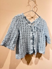 Handmade Mohair Openwork Knit Cardigan