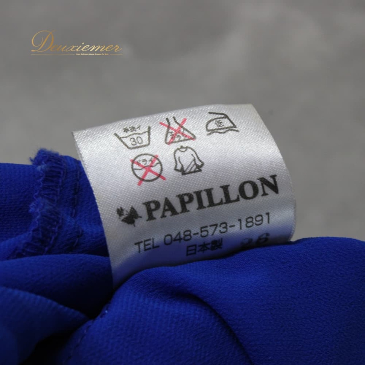 社交ダンス 衣装 Papillon パピヨン トップス  ブラウス レッスンウェア ブルー系 青 レース 長袖 花柄 スタンダード 練習着 上品 華やか エレガント レディース オールシーズン ボールルームダンス ソシアルダンス