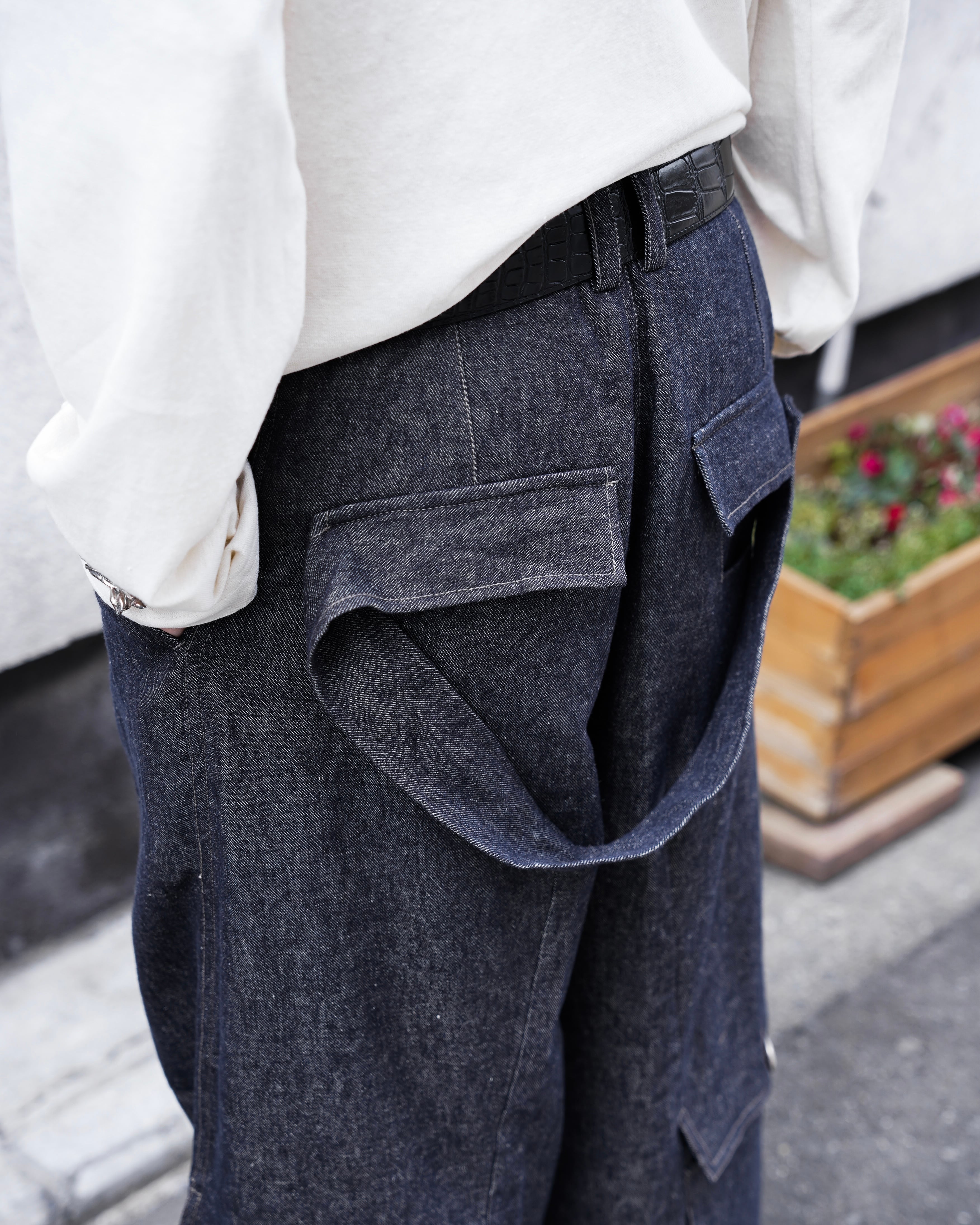 NULLUS SS26 Backshift Cargo Denim | hypeofficial