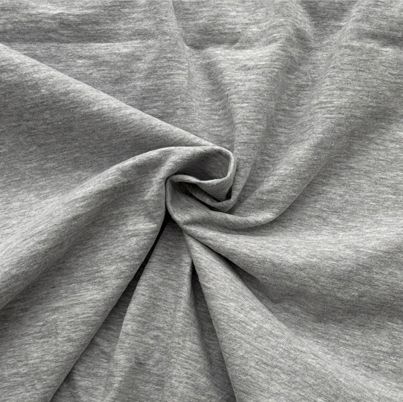 ★TC592◆3m◆綿100%丸仕上げ天竺ニット生地◆グレー