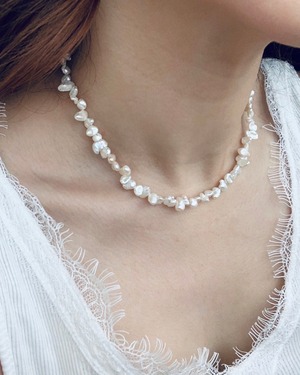 【Pearl necklace】Freshwater pearl Ragged