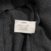 カシミヤ100% Cashmere Vネック カシミア ニット ベスト サイズ L /グレー/メンズ