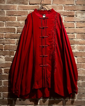 【Caka act3】Artistic Embroidery Vintage Loose China Shirt