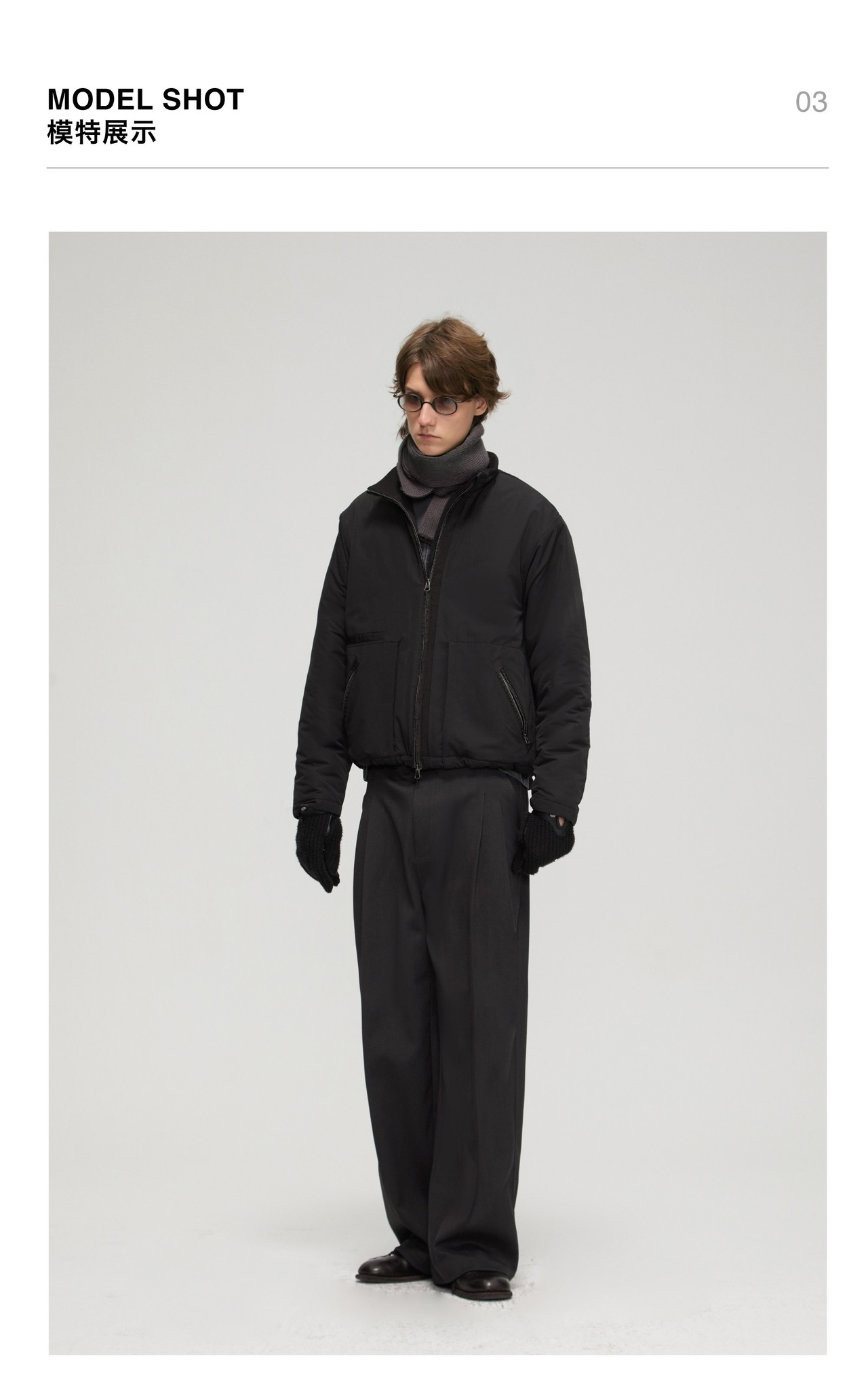 DECESOLO 26AW 3Mシンサレート マルチマテリアル ショート中綿ジャケット