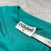 【極上デザイン】アディダス スウェット 90s 希少カラー グリーン ロゴ刺繍