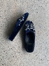 Velor sandals(Navy・Flower)