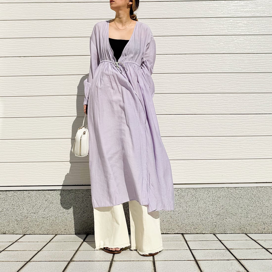 ガウンギャザーワンピ