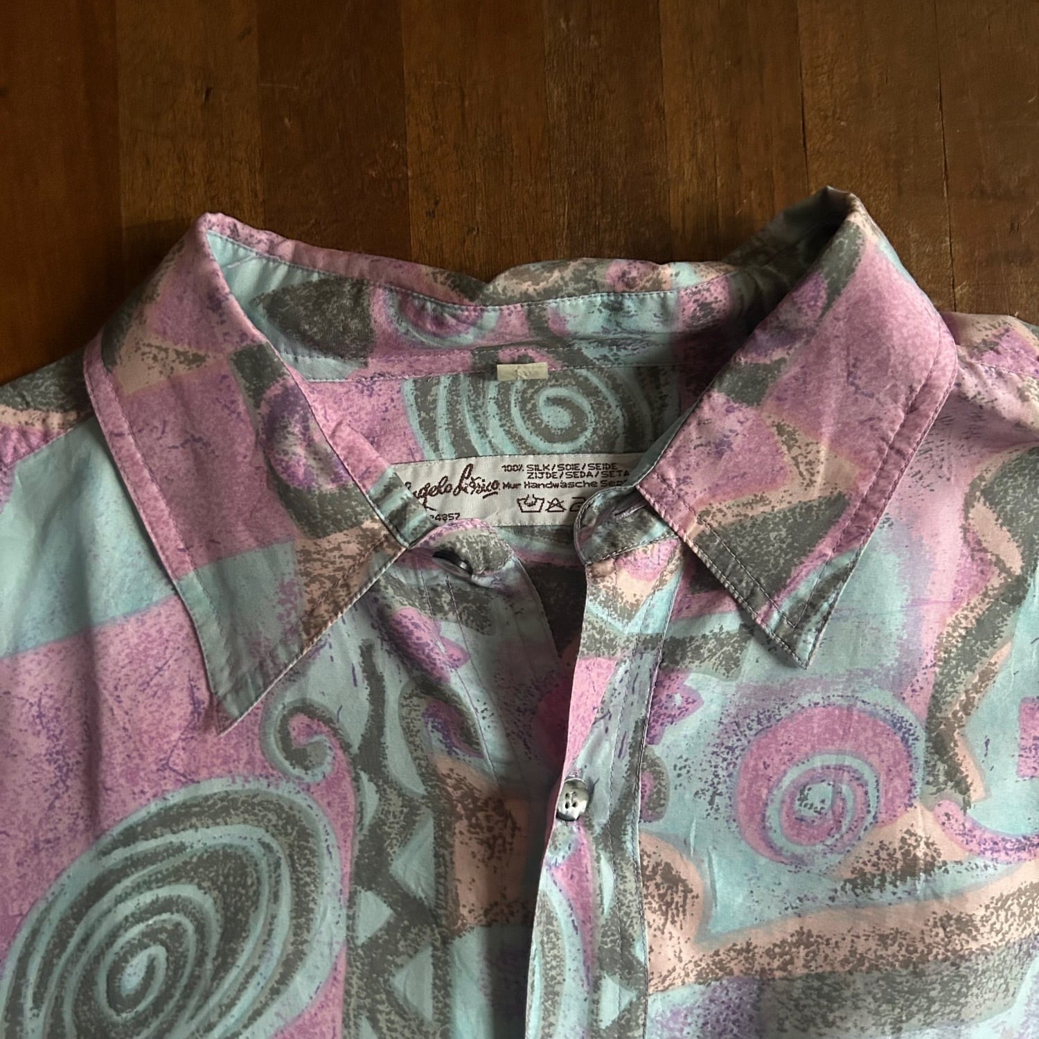 フランス 総柄シルクシャツ 90's France [C2790] | 古着屋ベルエキップ